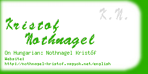 kristof nothnagel business card